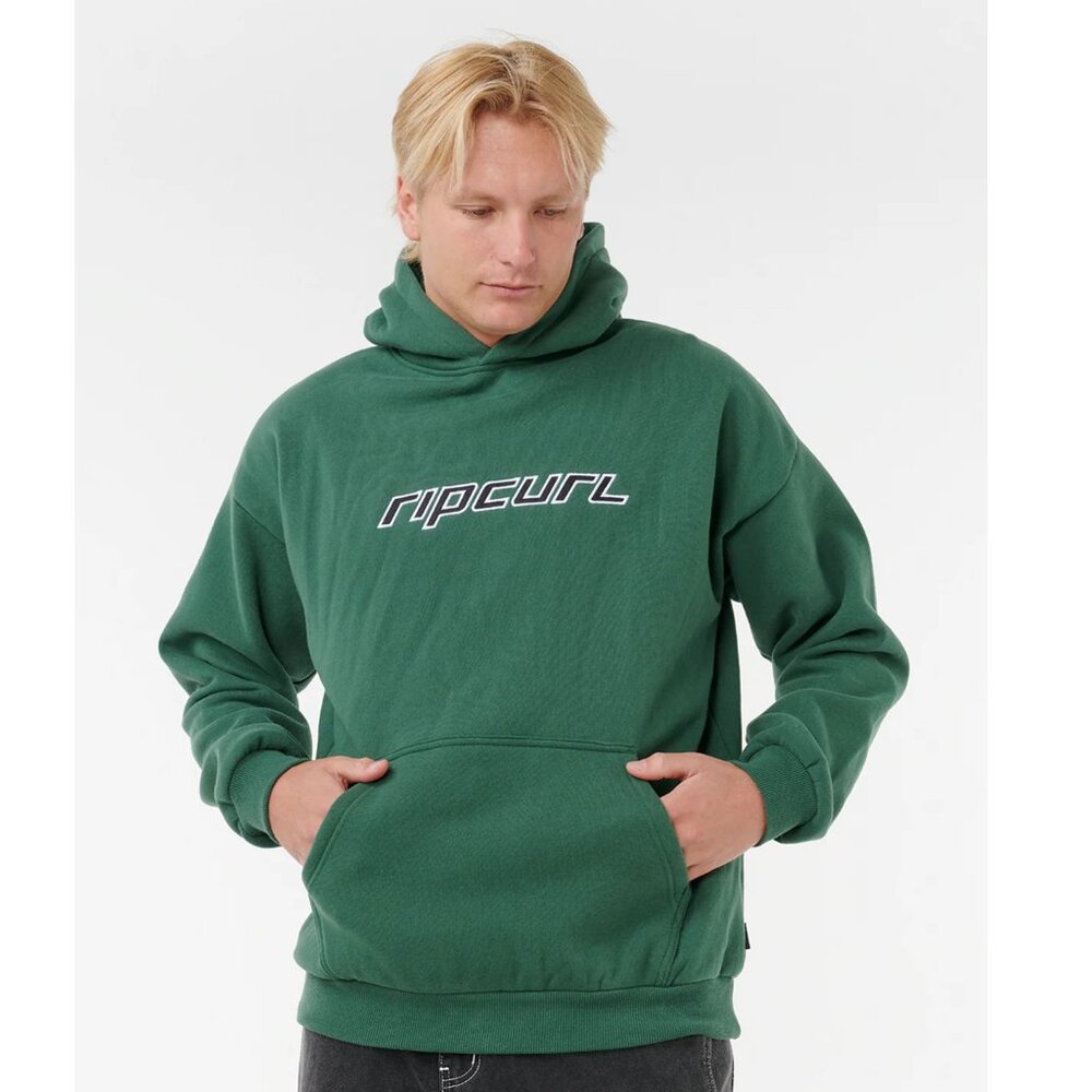 NEW Rip Curl Nu Dose Green Hoodie with Woven Label Men's Small but can be unisex